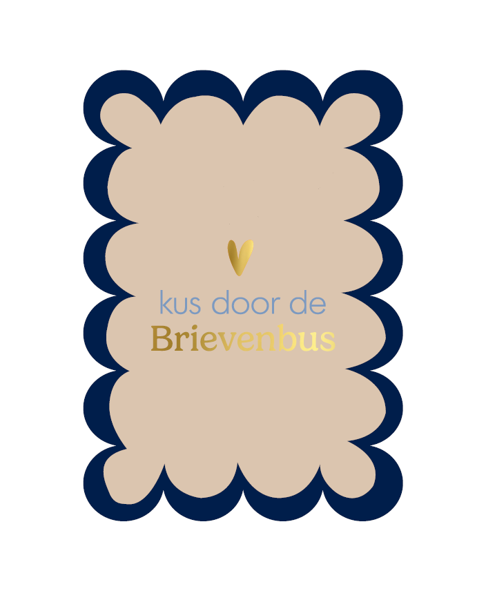Wenskaart - kus door de brievenbus