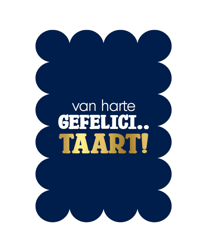 Wenskaart - van harte gefelicitaart
