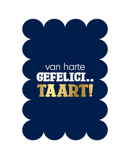 Wenskaart - van harte gefelicitaart