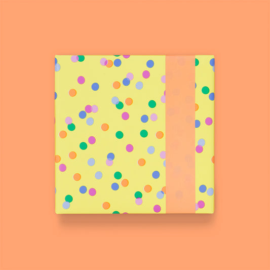 Inpakpapier zalm met confetti