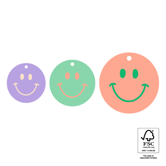 Label rond smiley