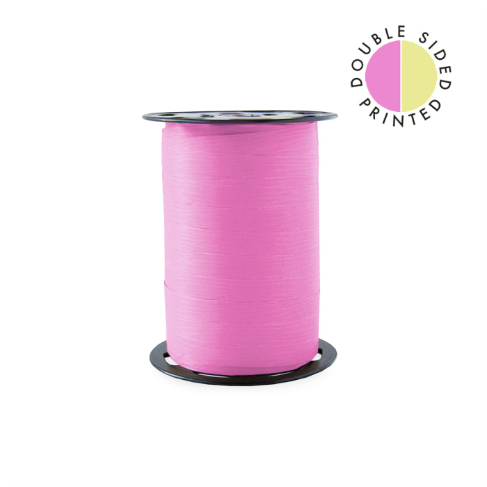 Lint helder roze met pastel geel