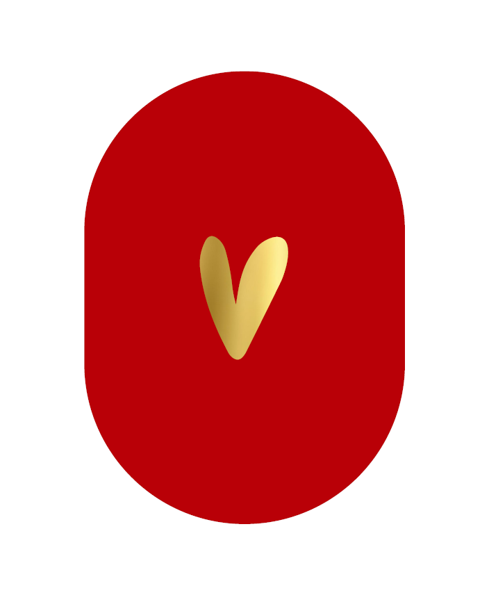 Wenskaart - Hartje met rood