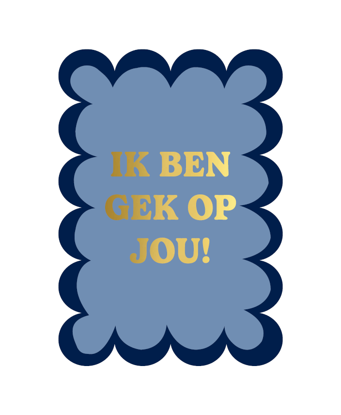 Wenskaart - ik ben gek op jou