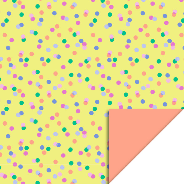 Inpakpapier zalm met confetti