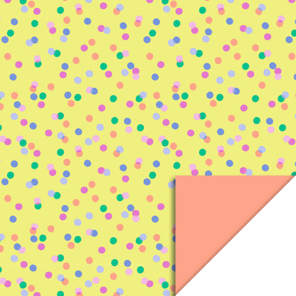 Inpakpapier zalm met confetti