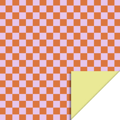 Inpakpapier geel met blokjes