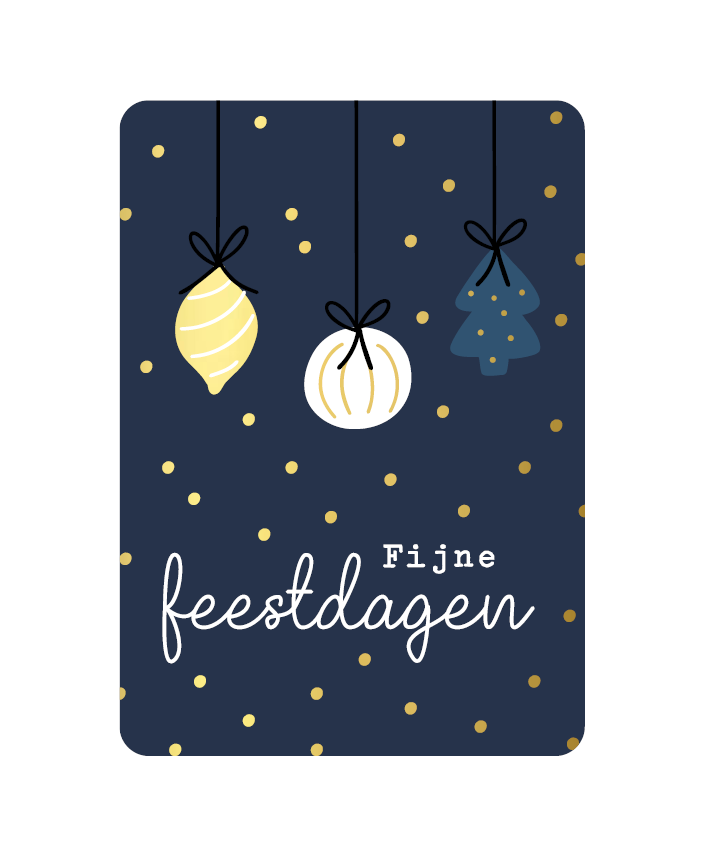 Wenskaart - Fijne feestdagen