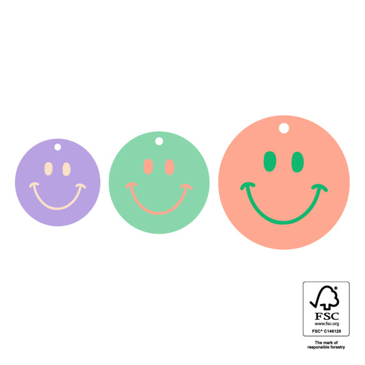 Label rond smiley