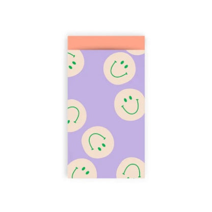 Cadeauzakje lila met smileys
